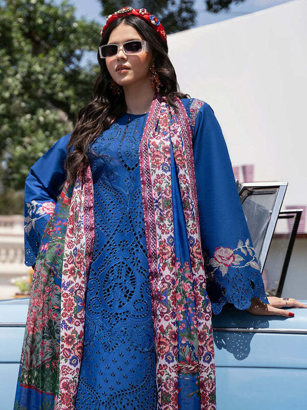 3 Piece Stitched Luxury Embroidered Chikankari Suit - Ready To Wear
