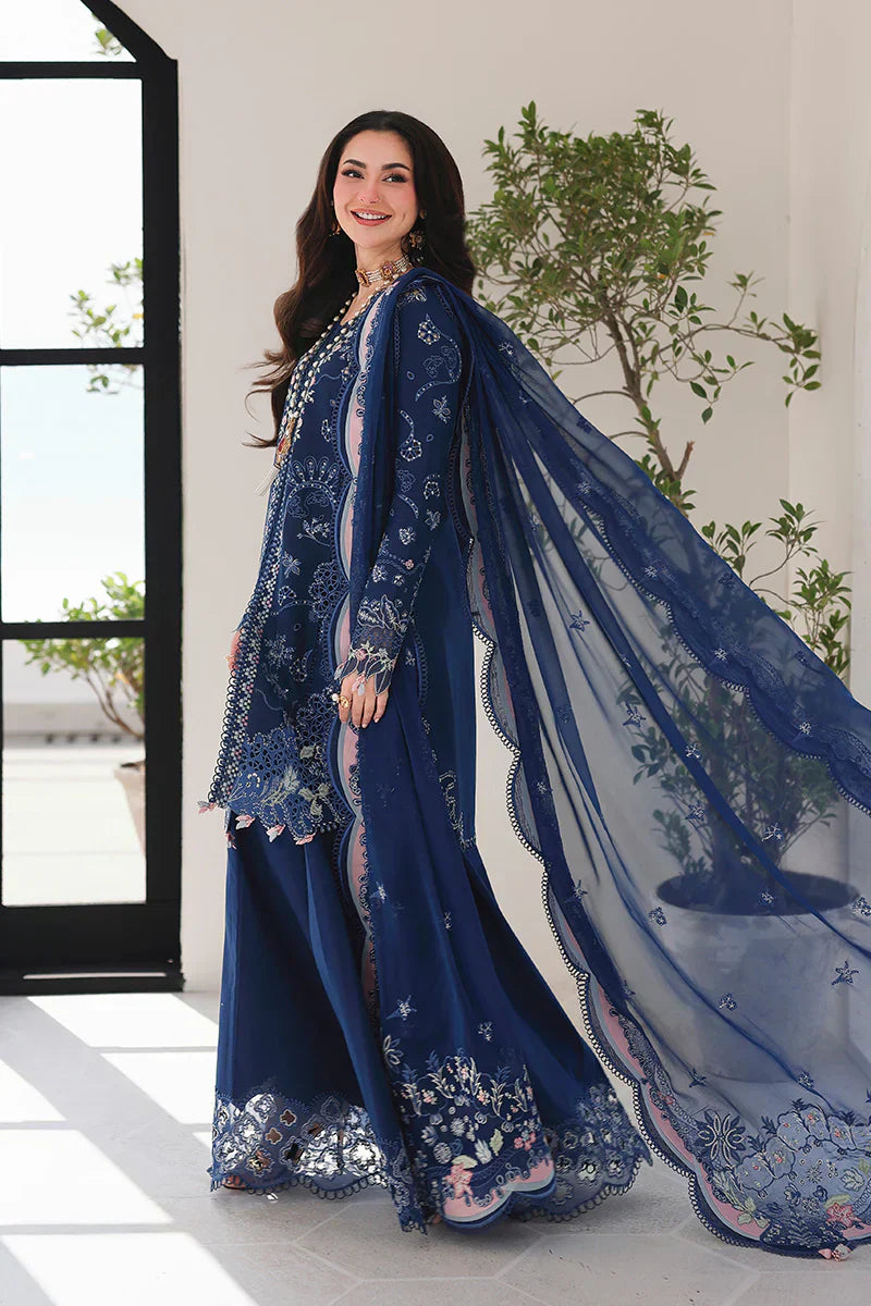 Midnight Navy - 3 Piece Embroidered Lawn | Ready To Wear