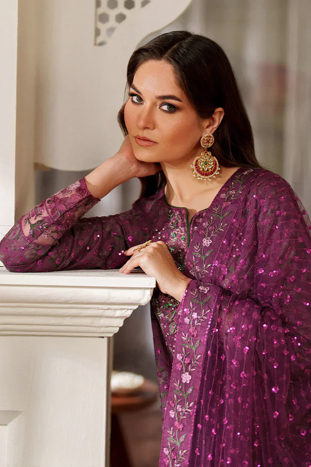 03-Piece Printed Lawn Suit With Embroidery - Ready To Wear