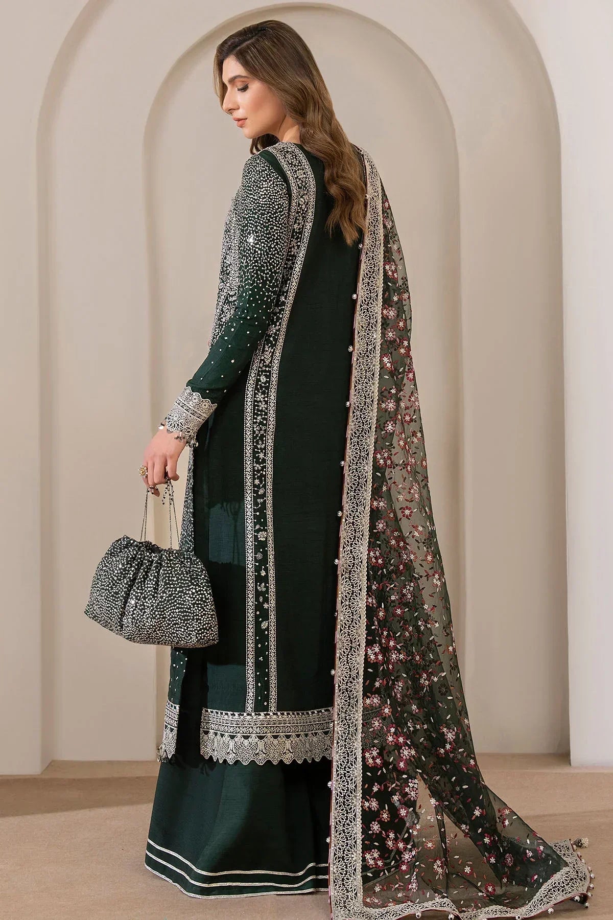 03-Piece Chiffon Suit With Heavy Embroidery - Ready To Wear