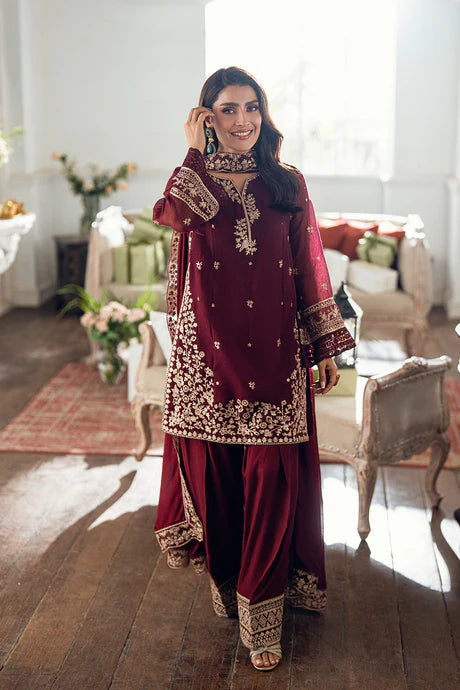 3 Piece Stitched Embroidery Dress - Ready To Wear