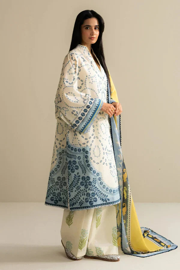 3 Piece Stitched Designer Suit - Ready To Wear