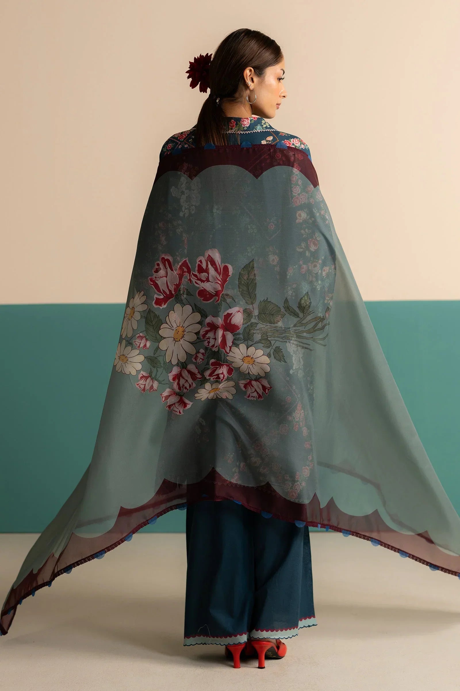 3 Piece Stitched Designer Suit - Ready To Wear