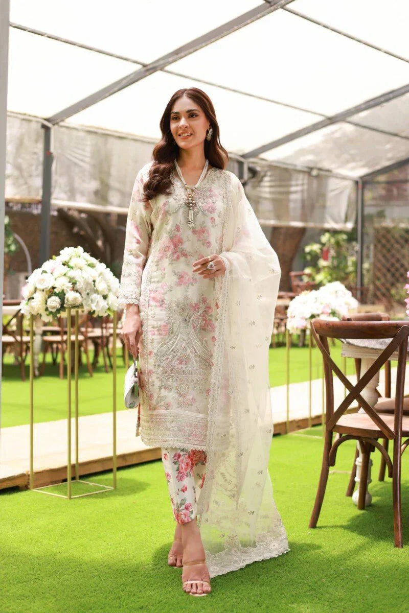 03-Piece Organza Suit - Ready To Wear