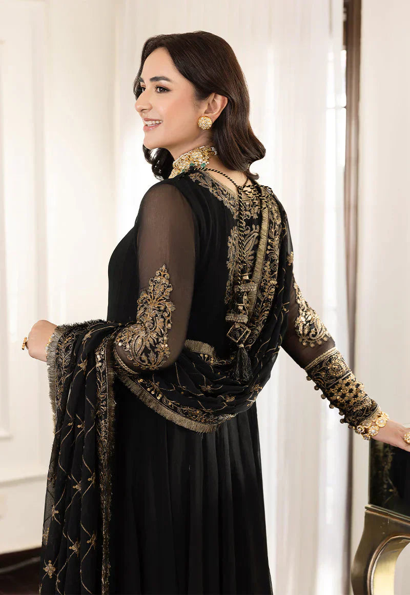 03-Piece Chiffon Maxi With Embroidery - Ready To Wear
