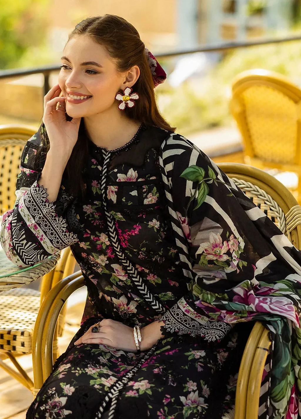 3 Piece Stitched Chikankari Suit - Ready To Wear