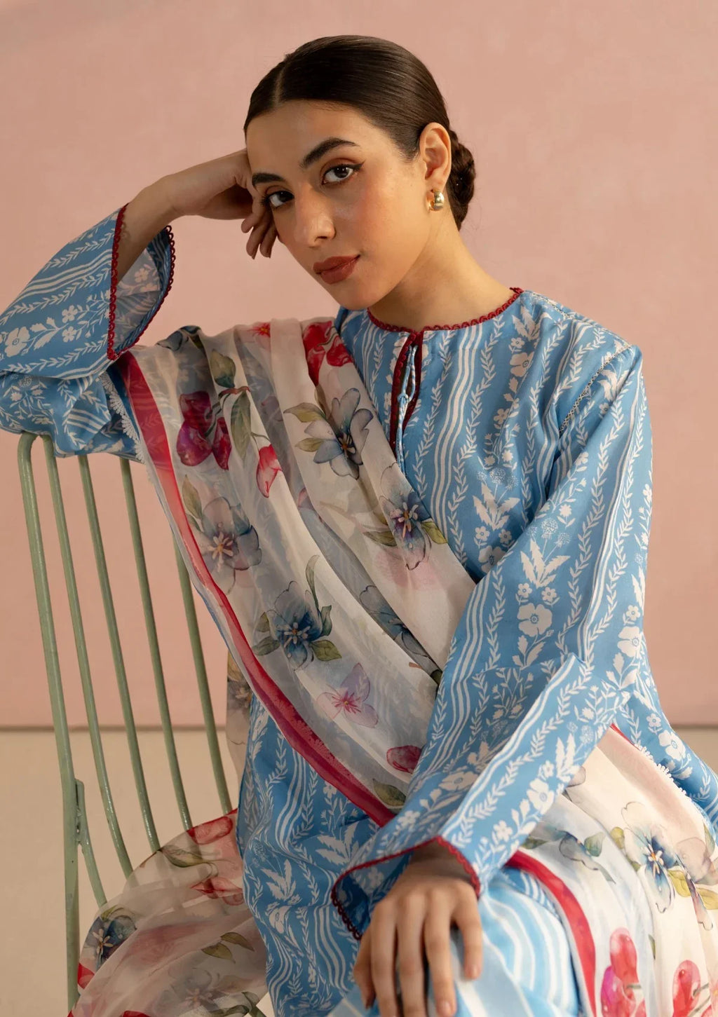 3 Piece Stitched Designer Suit - Ready To Wear