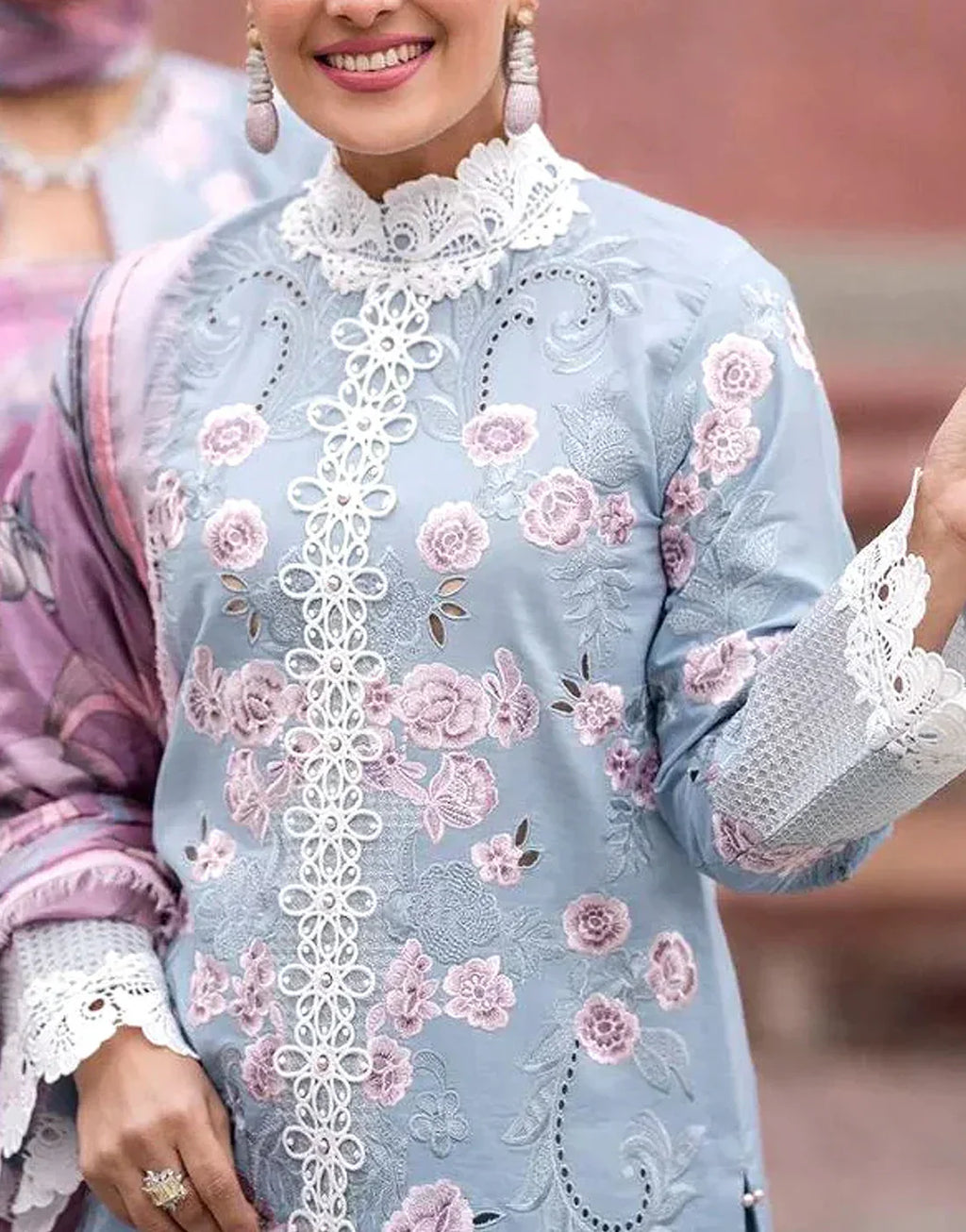 03-Piece Lawn Suit With Embroidery - Ready To Wear